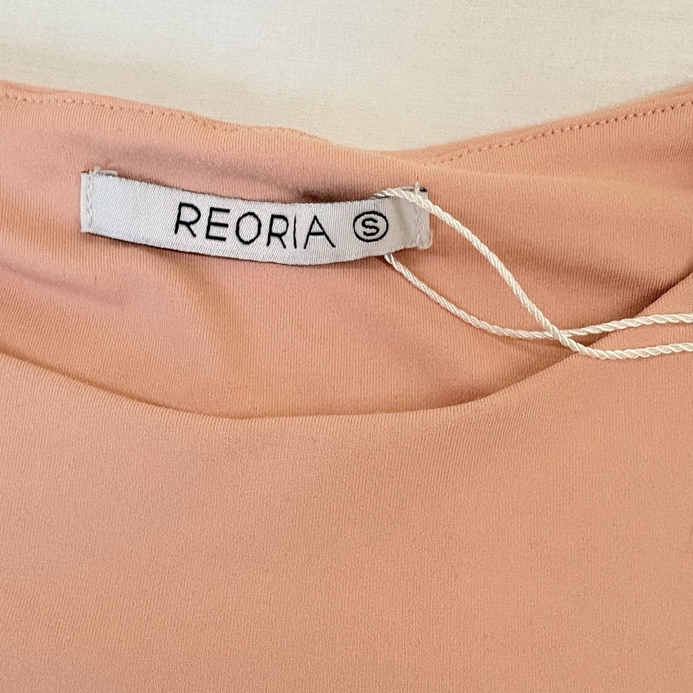 REORIA Women's Cropped Sleeveless Stretch‎  Yoga Top Size S Pink /peach